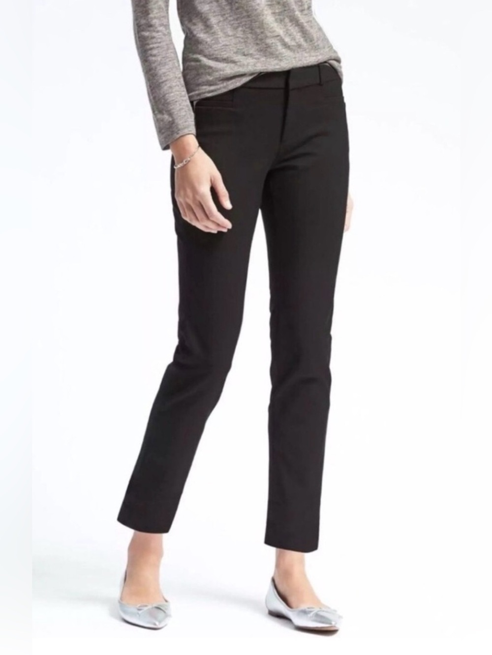 Banana Republic Black Sloan sz 6 Dress Pants Cotton/Rayon Blend